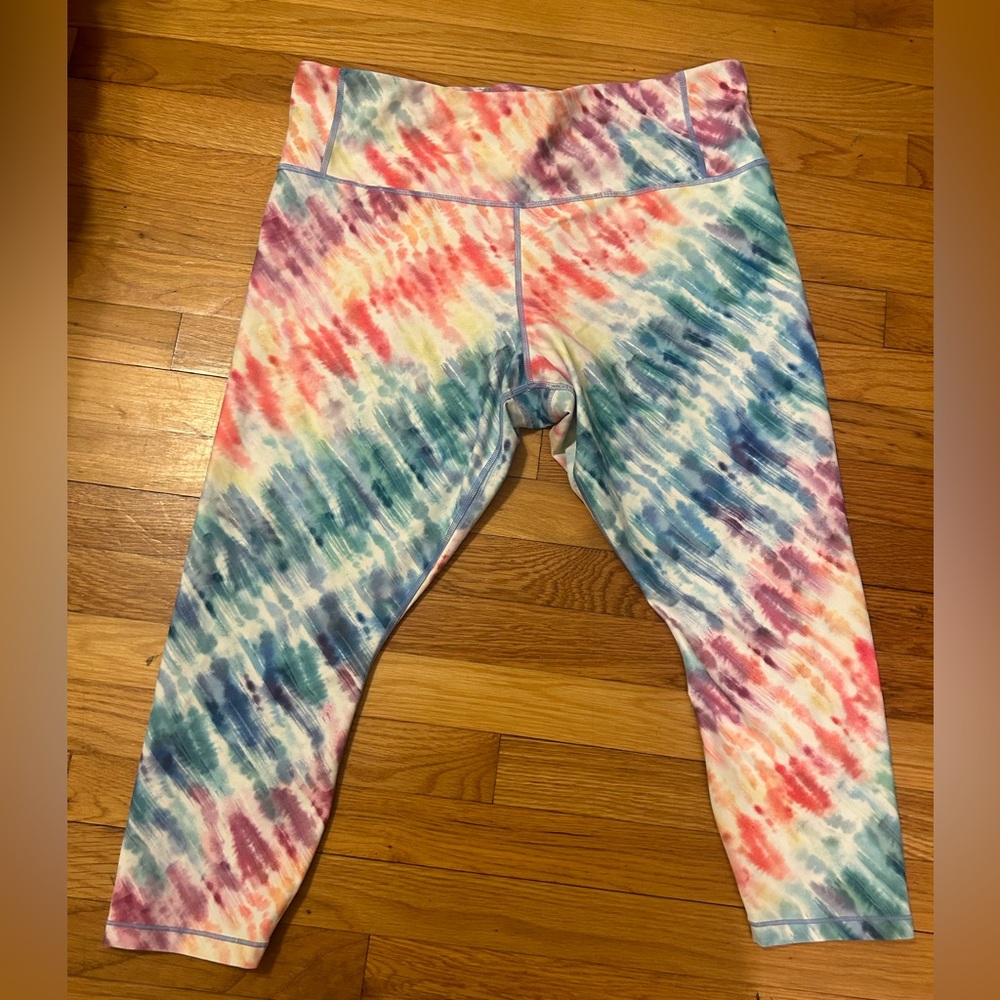 Used Athleta 2x Tie Dye 7/8 Tights